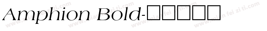 Amphion Bold字体转换
